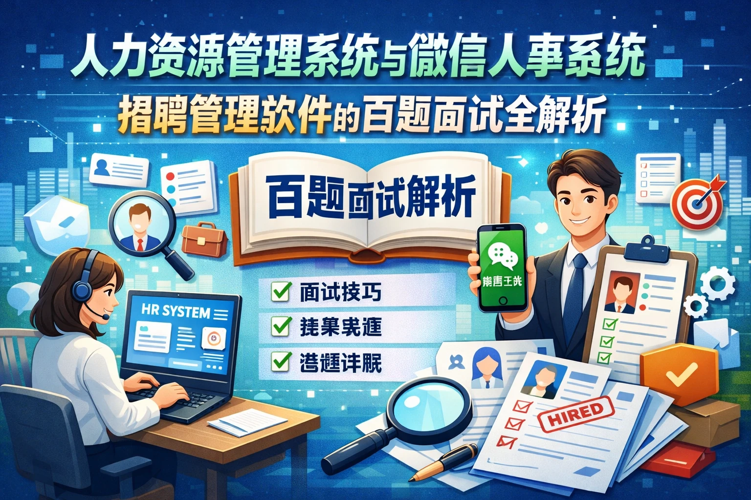 人力资源管理系统与微信人事系统：招聘管理软件的百题面试全解析