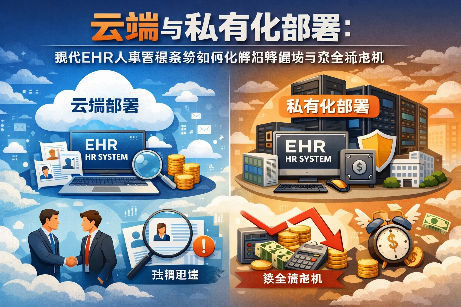 云端与私有化部署：现代EHR人事管理系统如何化解招聘困境与资金流危机