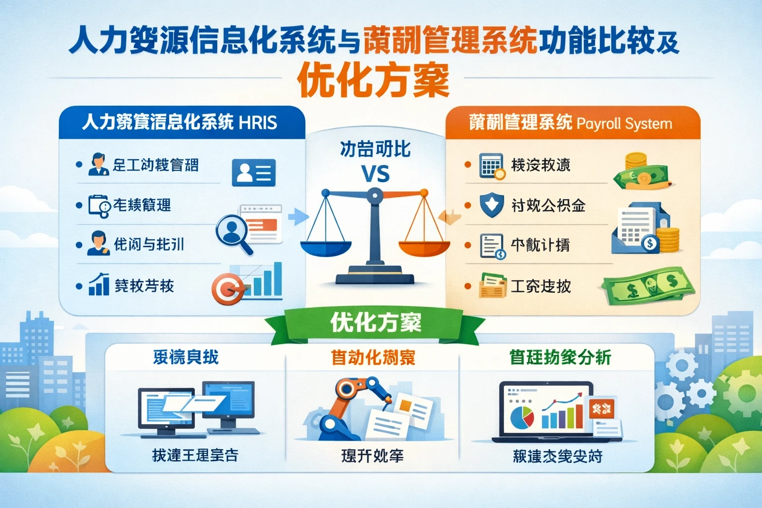 人力资源信息化系统与薪酬管理系统功能比较及优化方案