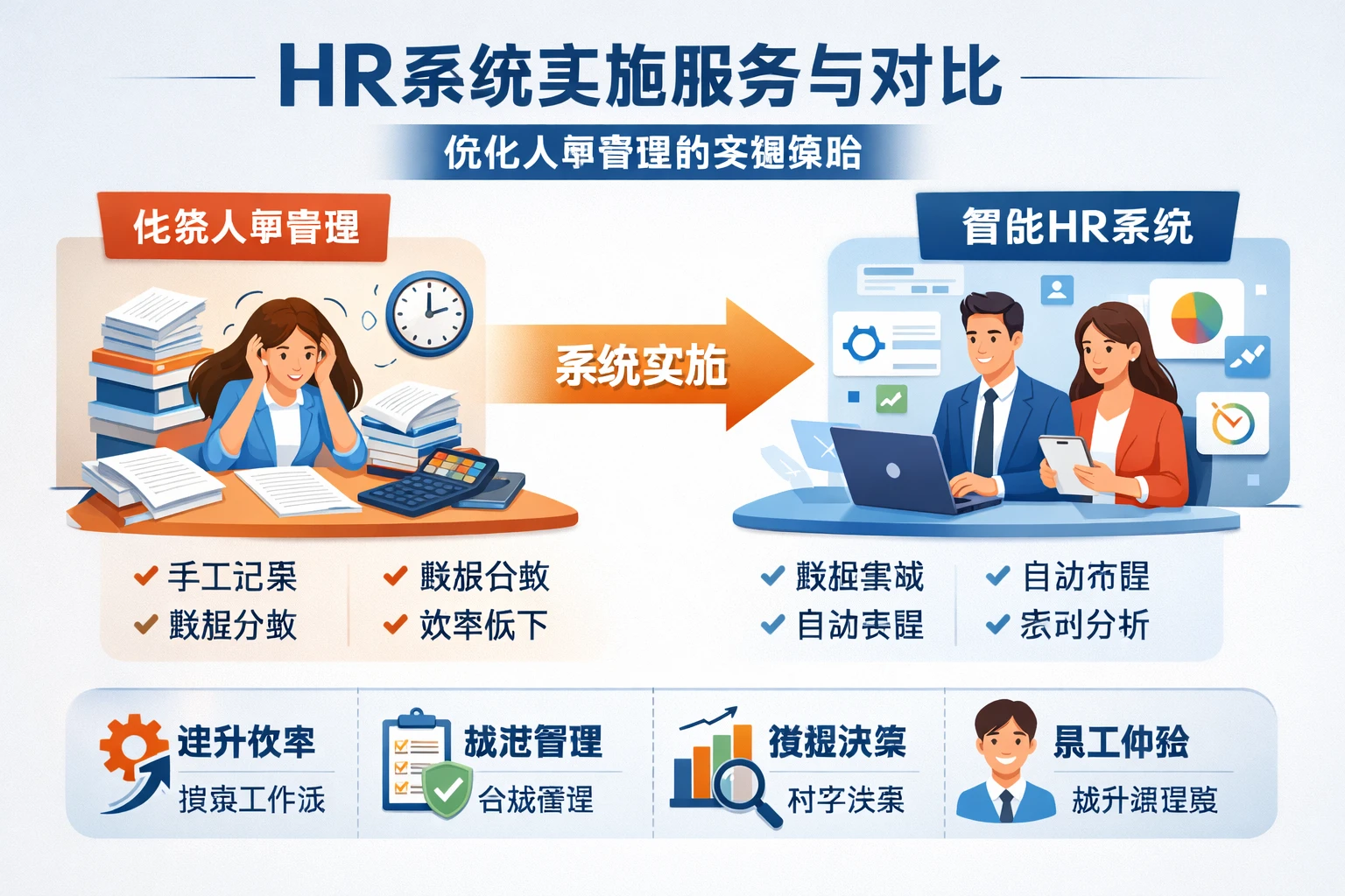 HR系统实施服务与对比:优化人事管理的关键策略