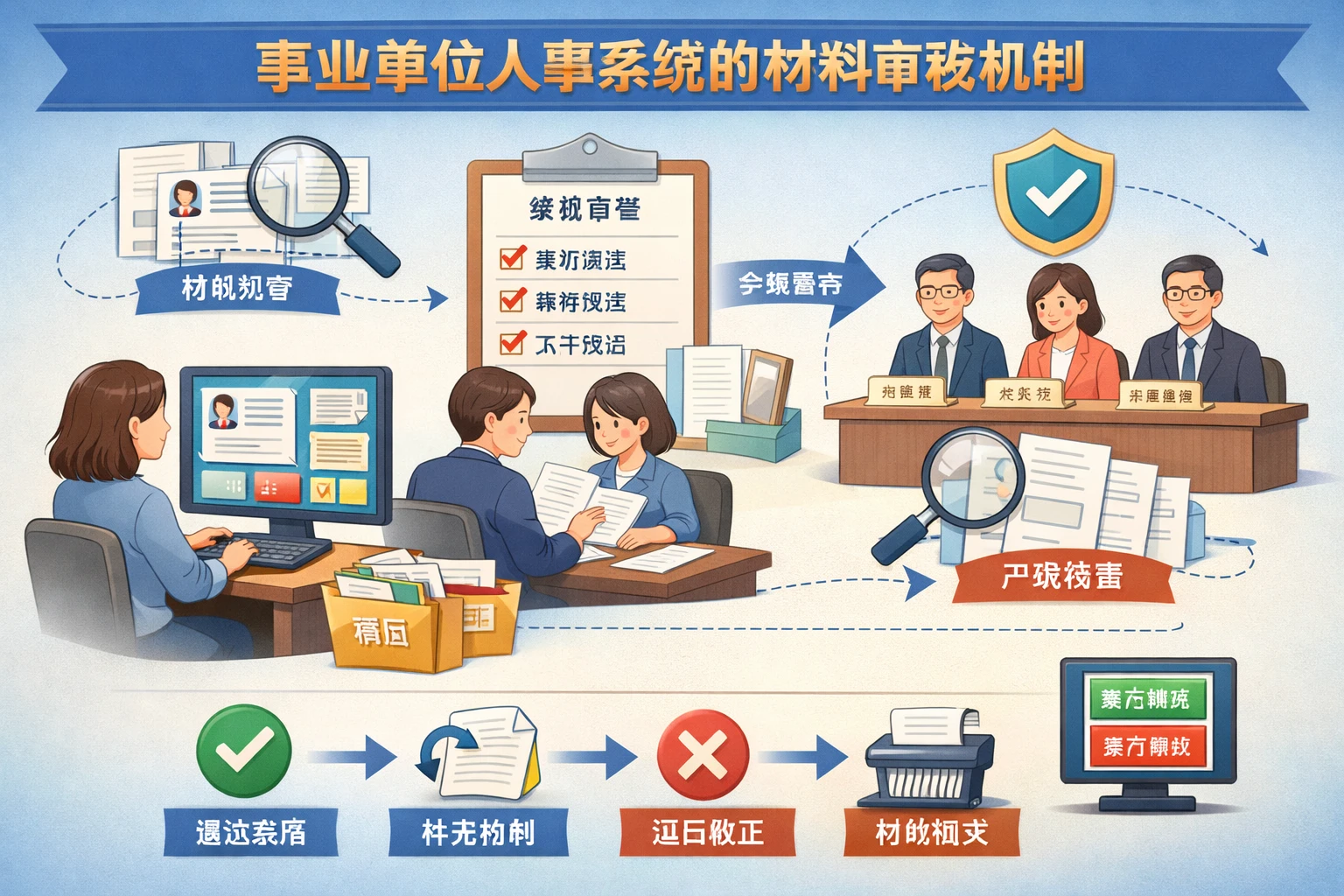 事业单位人事系统的材料审核机制