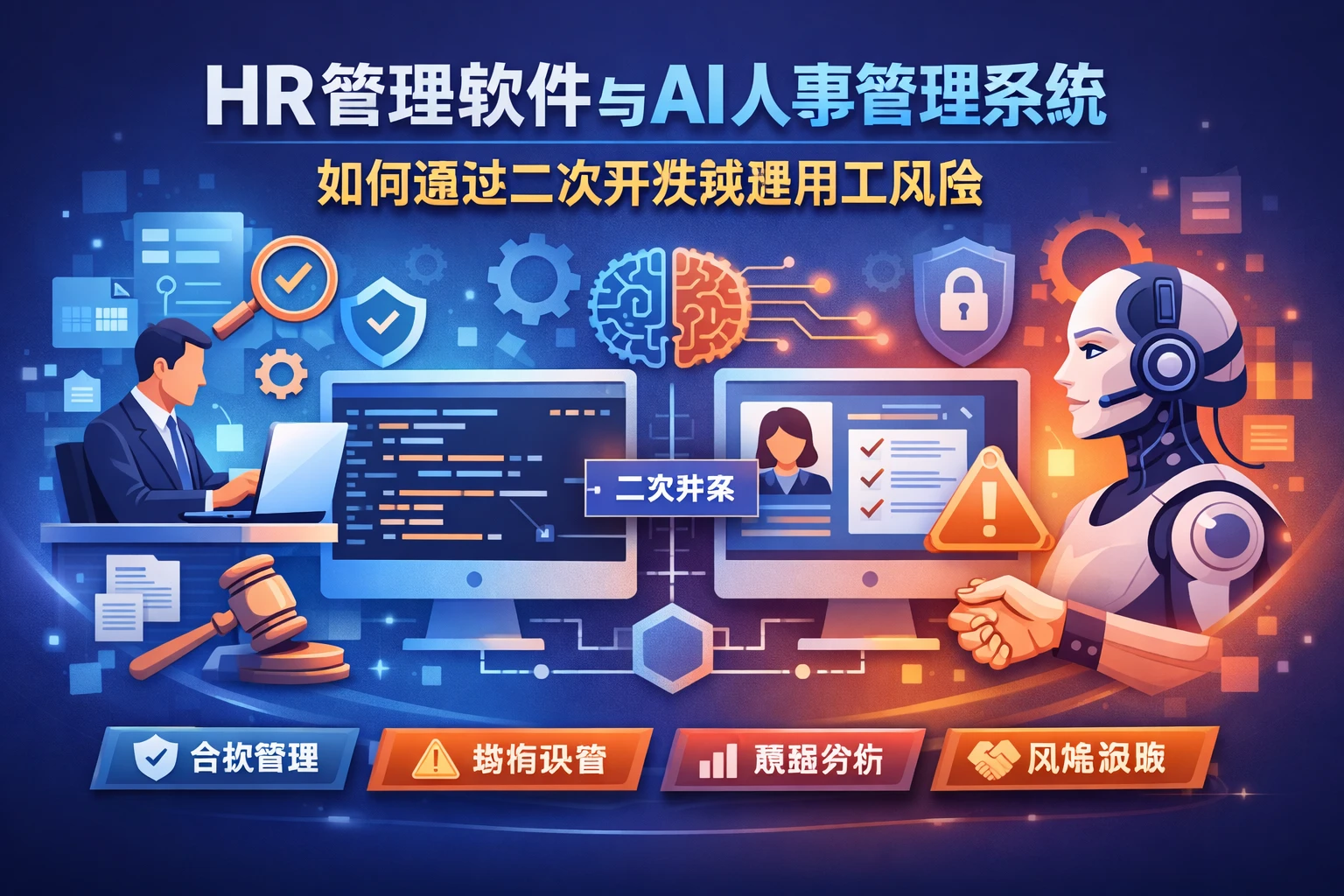 HR管理软件与AI人事管理系统如何通过二次开发规避用工风险