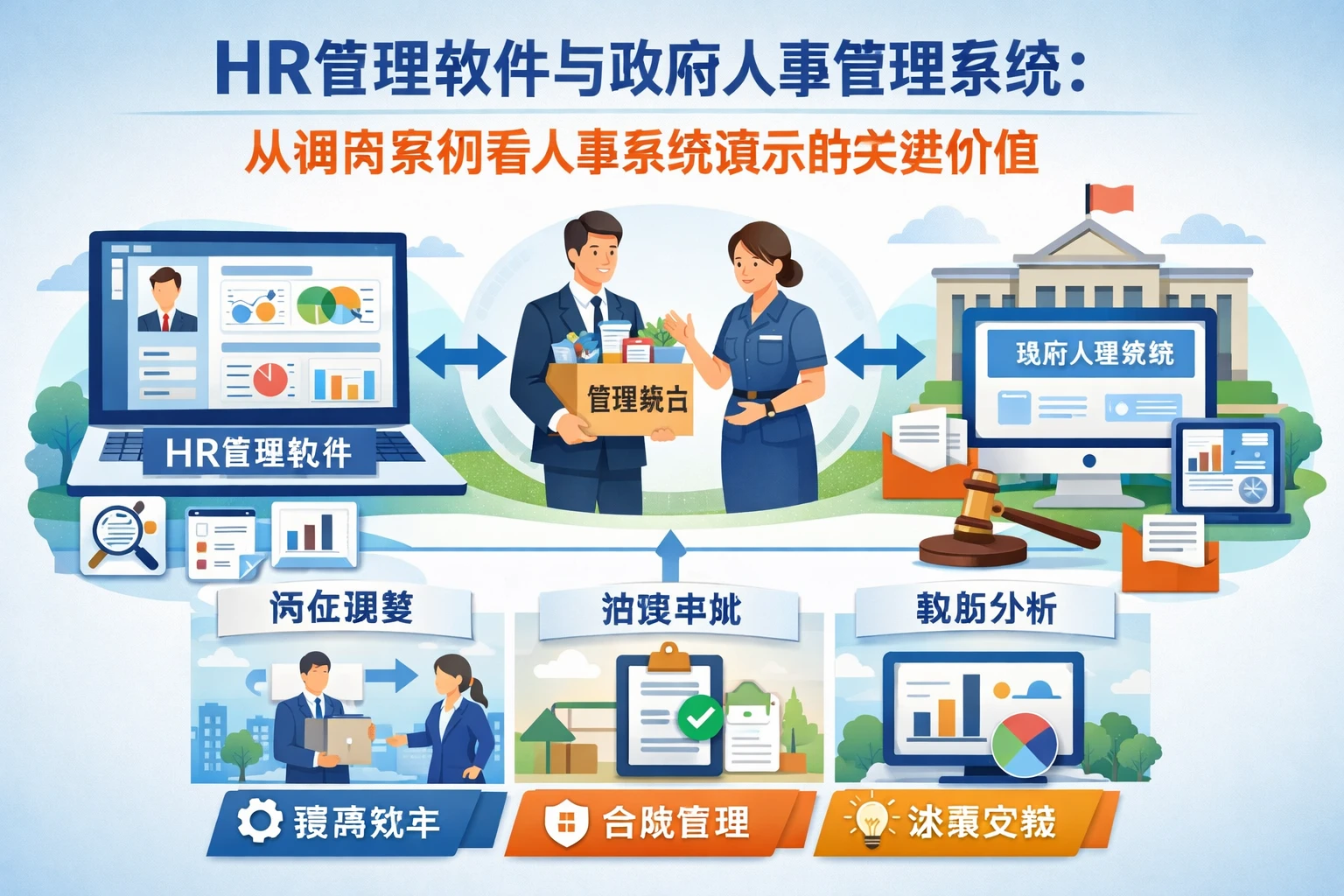 HR管理软件与政府人事管理系统：从调岗案例看人事系统演示的关键价值