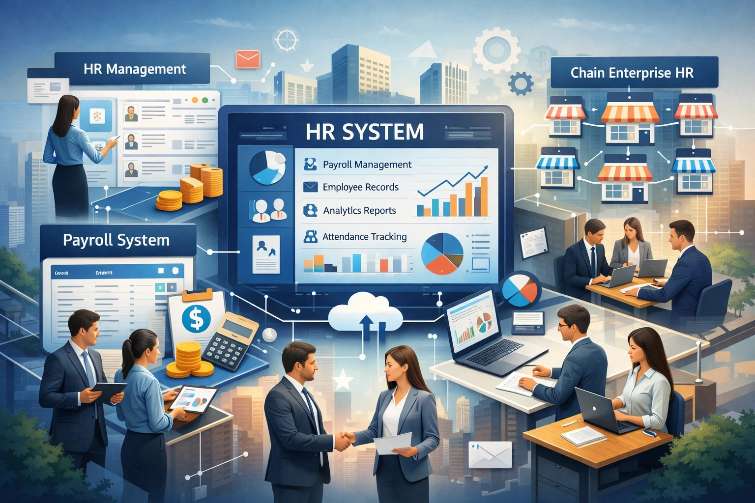 现代企业人事管理系统、薪酬管理系统与连锁企业HR系统的整合应用