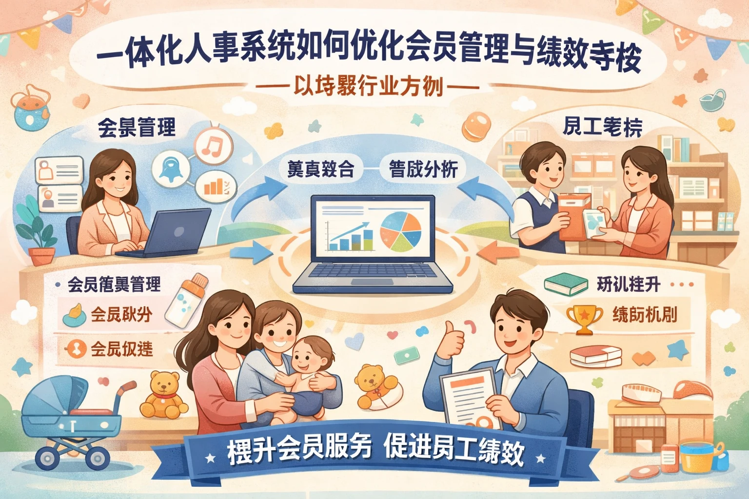 一体化人事系统如何优化会员管理与绩效考核——以母婴行业为例