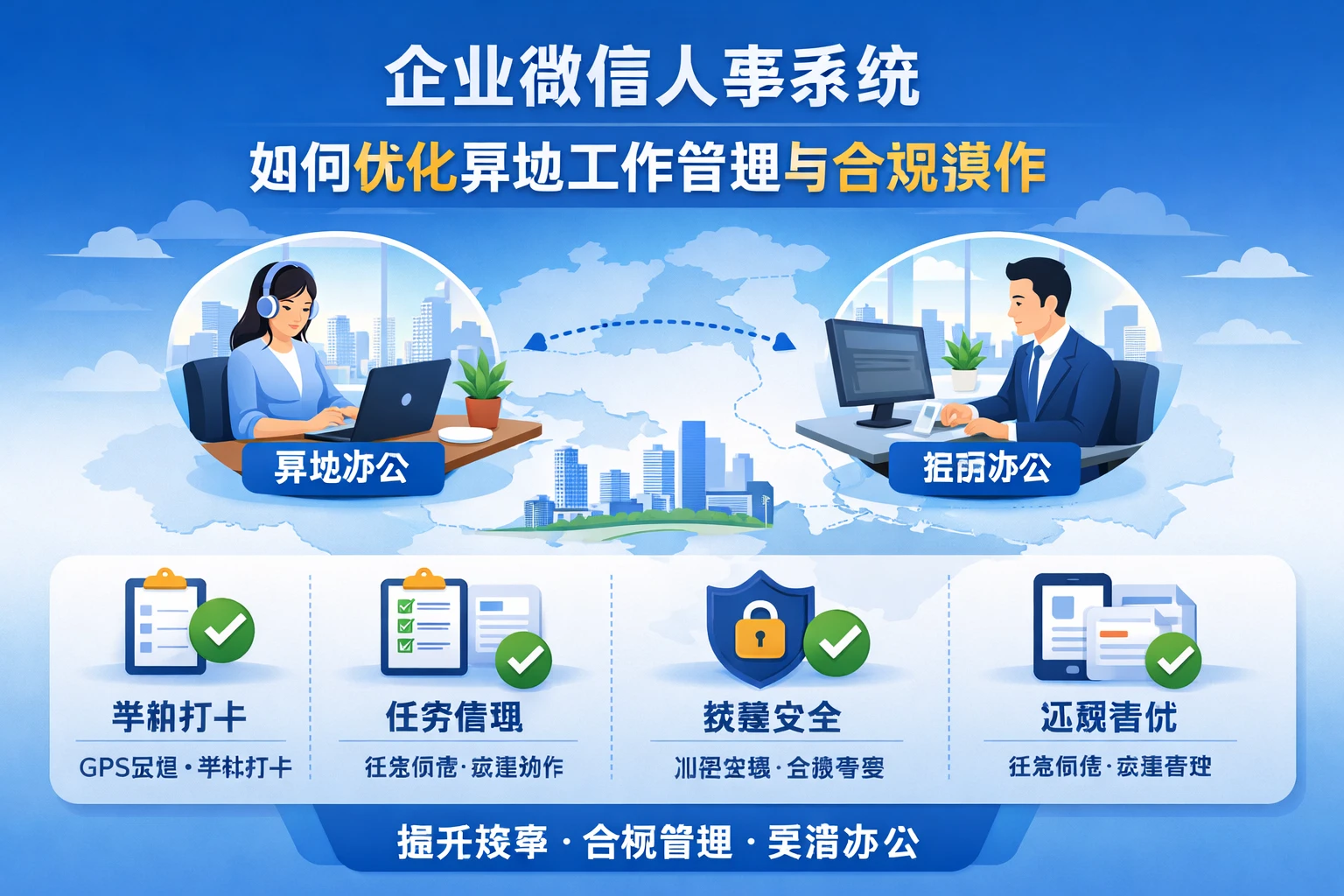 企业微信人事系统如何优化异地工作管理与合规操作