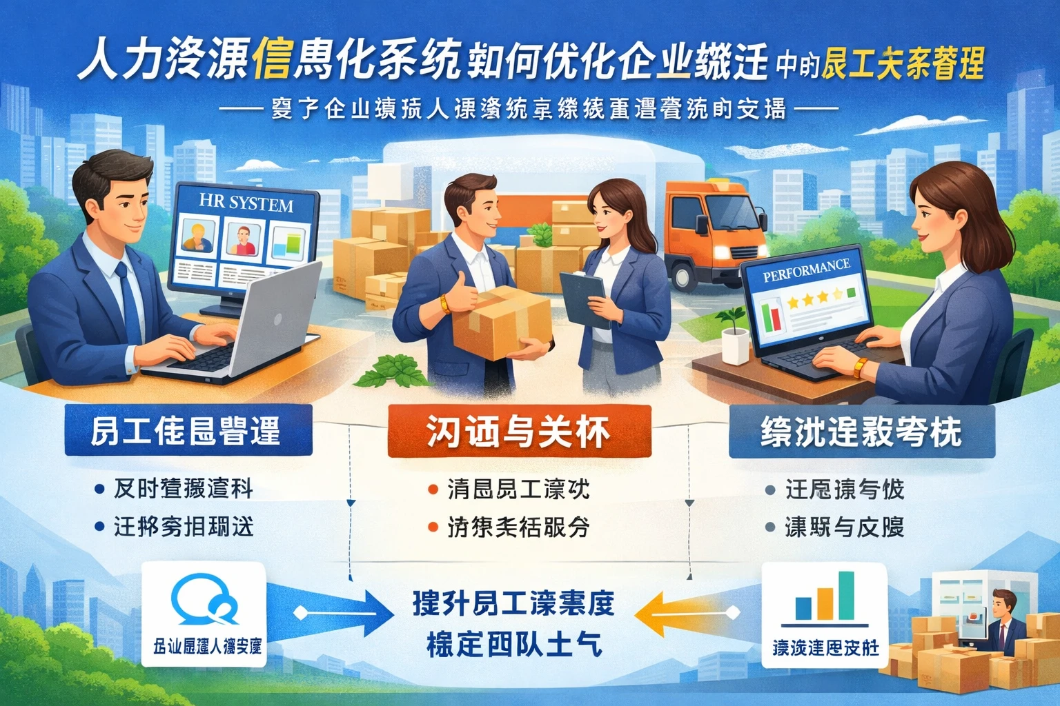 人力资源信息化系统如何优化企业搬迁中的员工关系管理——基于企业微信人事系统与绩效管理系统的实践