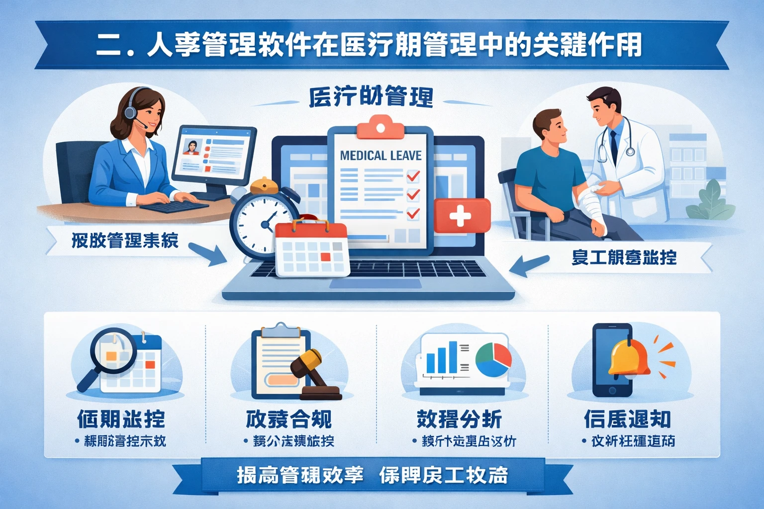 二、人事管理软件在医疗期管理中的关键作用