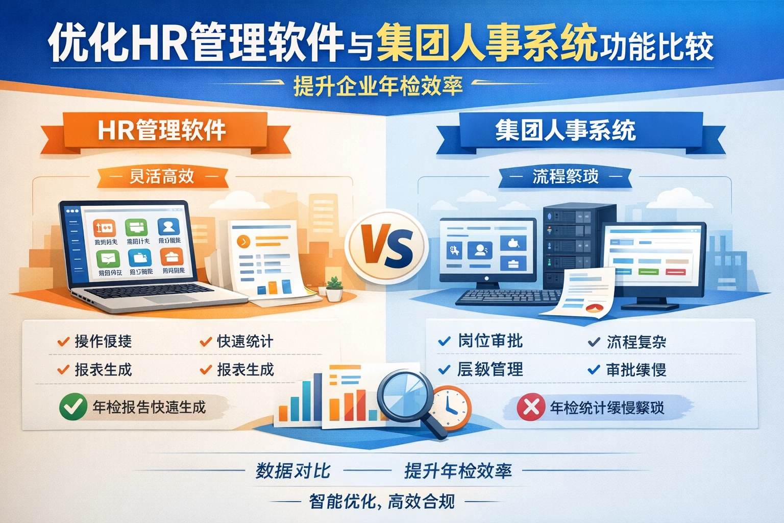 优化HR管理软件与集团人事系统功能比较，提升企业年检效率