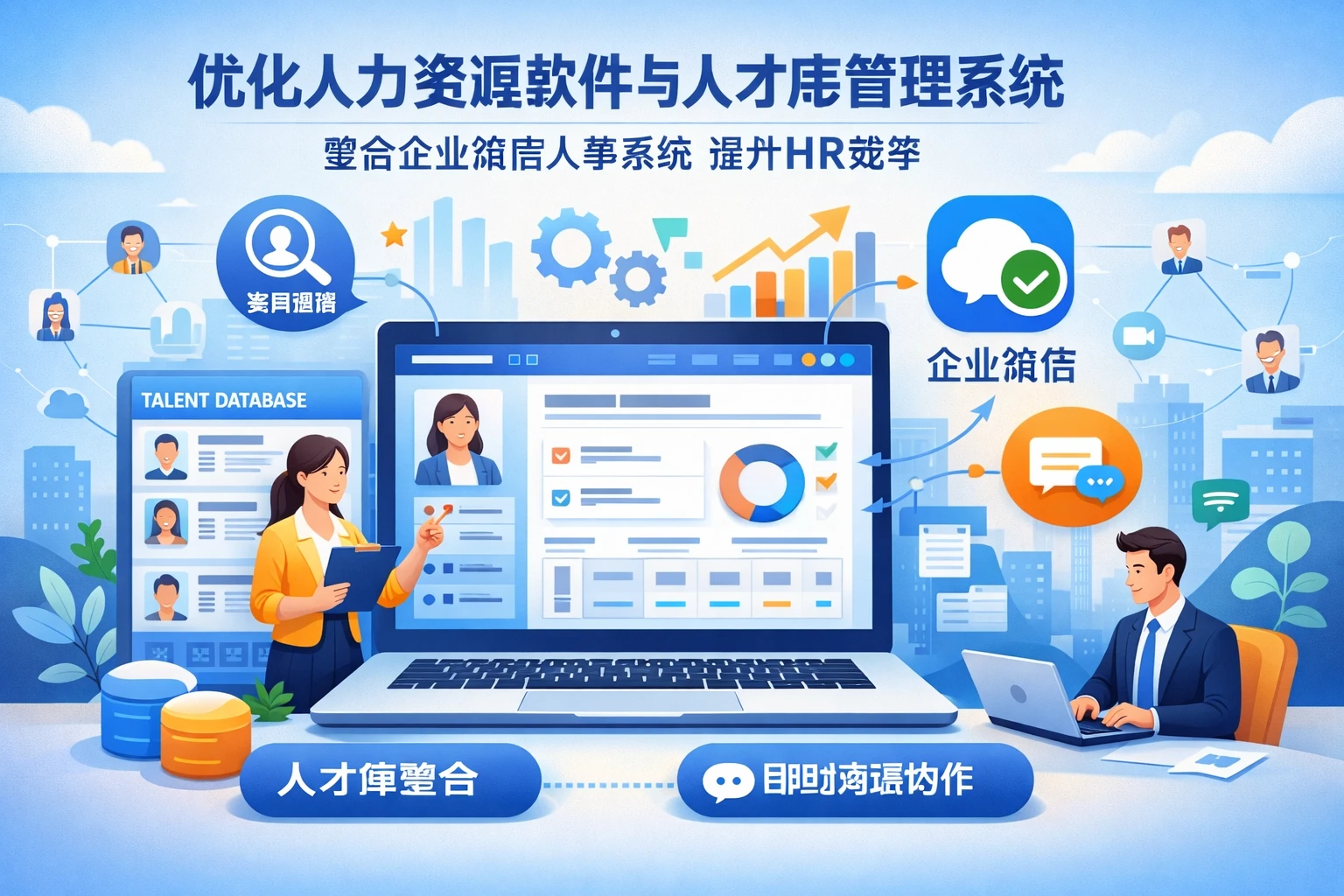 优化企业人力资源软件与人才库管理系统，整合企业微信人事系统提升HR效率