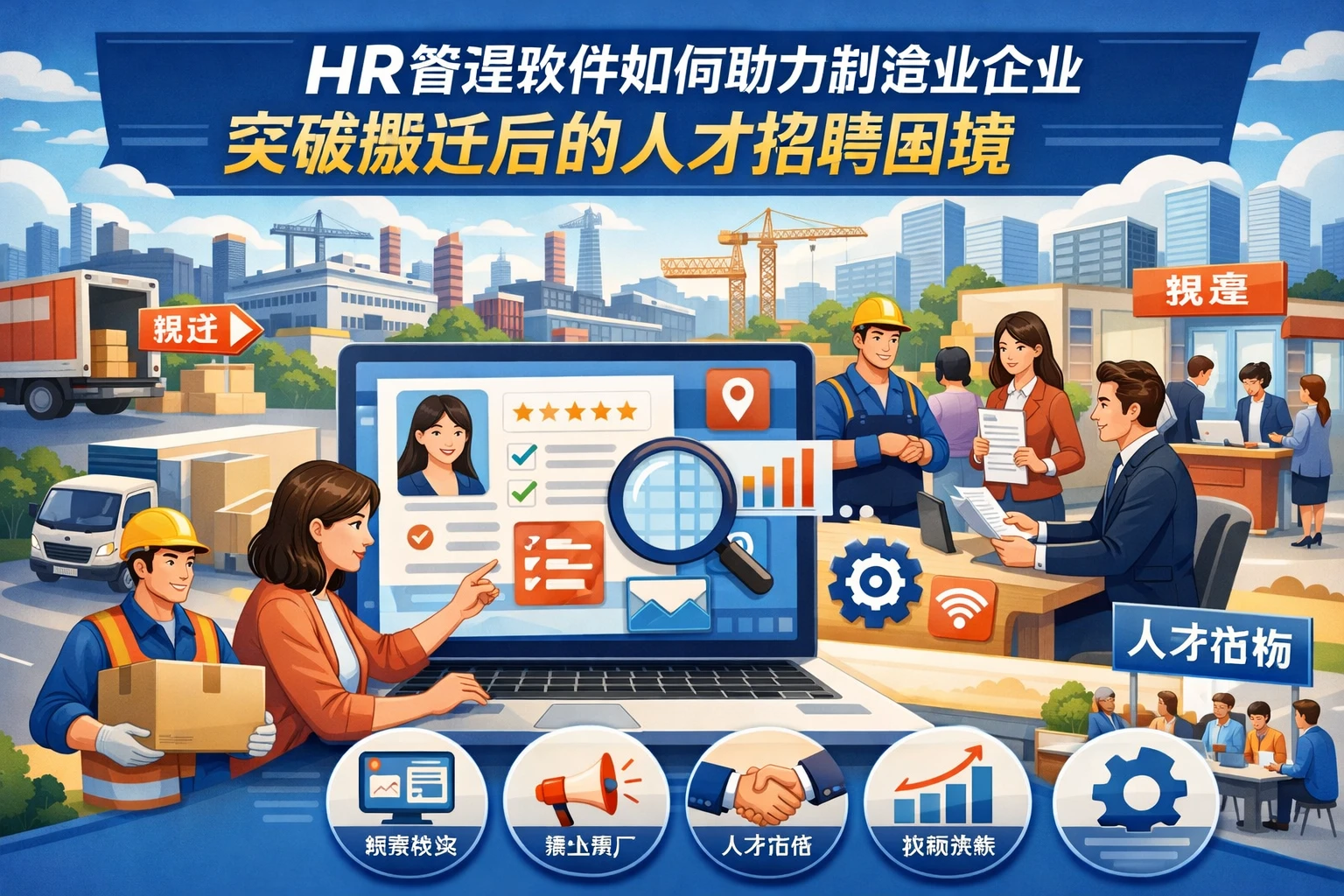 HR管理软件如何助力制造业企业突破搬迁后的人才招聘困境