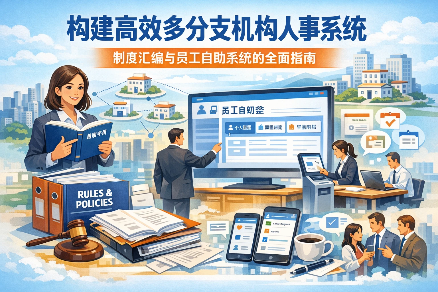 构建高效多分支机构人事系统:制度汇编与员工自助系统的全面指南