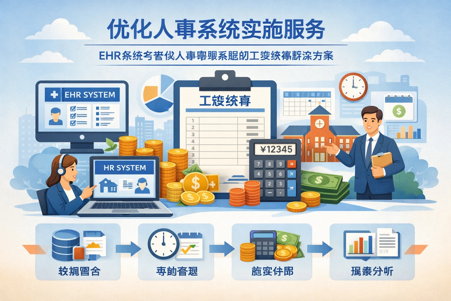 优化人事系统实施服务：EHR系统与学校人事管理系统的工资核算解决方案