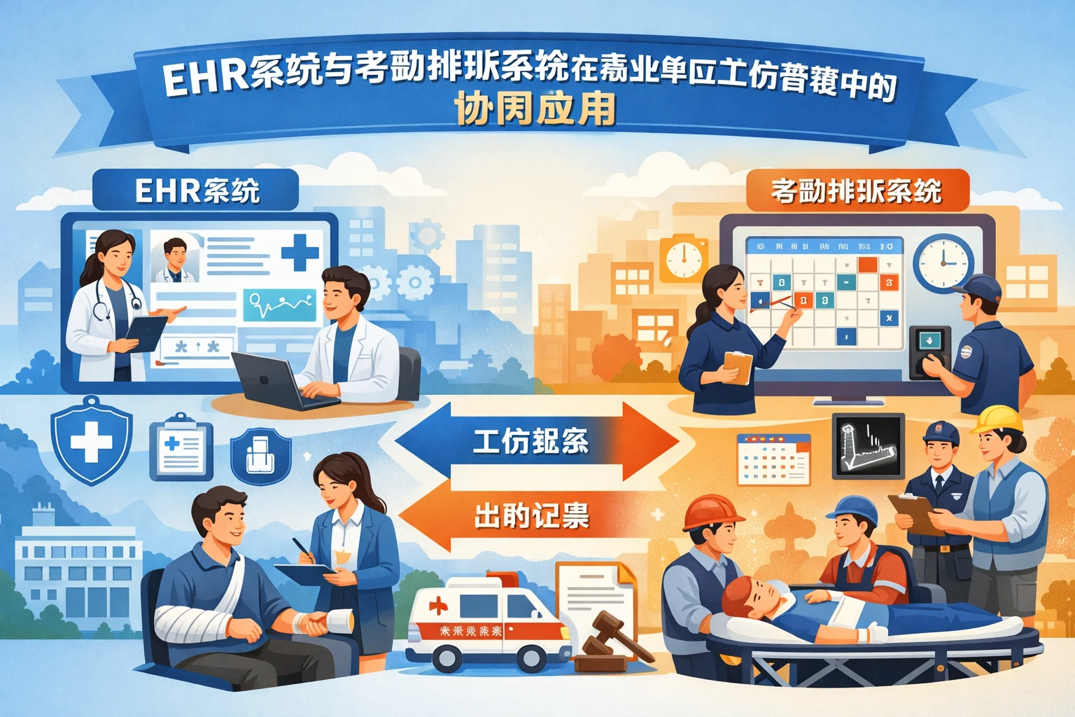 EHR系统与考勤排班系统在事业单位工伤管理中的协同应用
