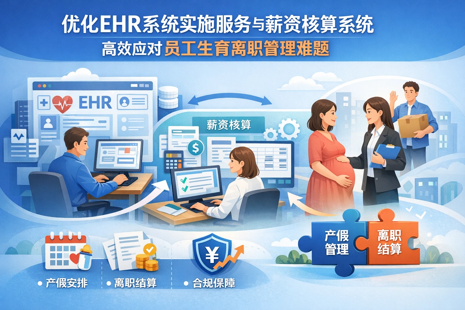 优化EHR系统实施服务与薪资核算系统，高效应对员工生育离职管理难题