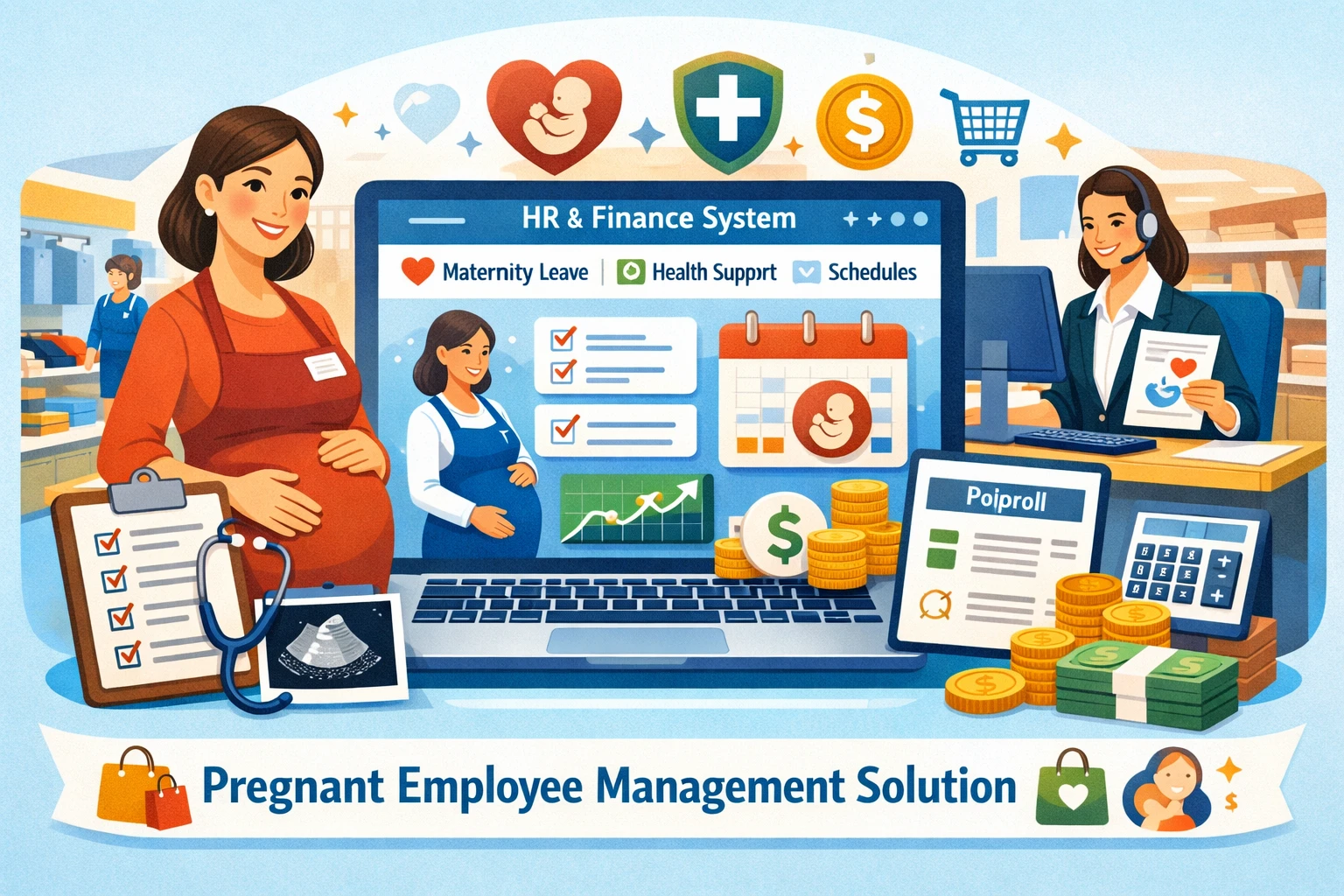 人力资源软件在零售业人事财务一体化系统中的孕期员工管理解决方案