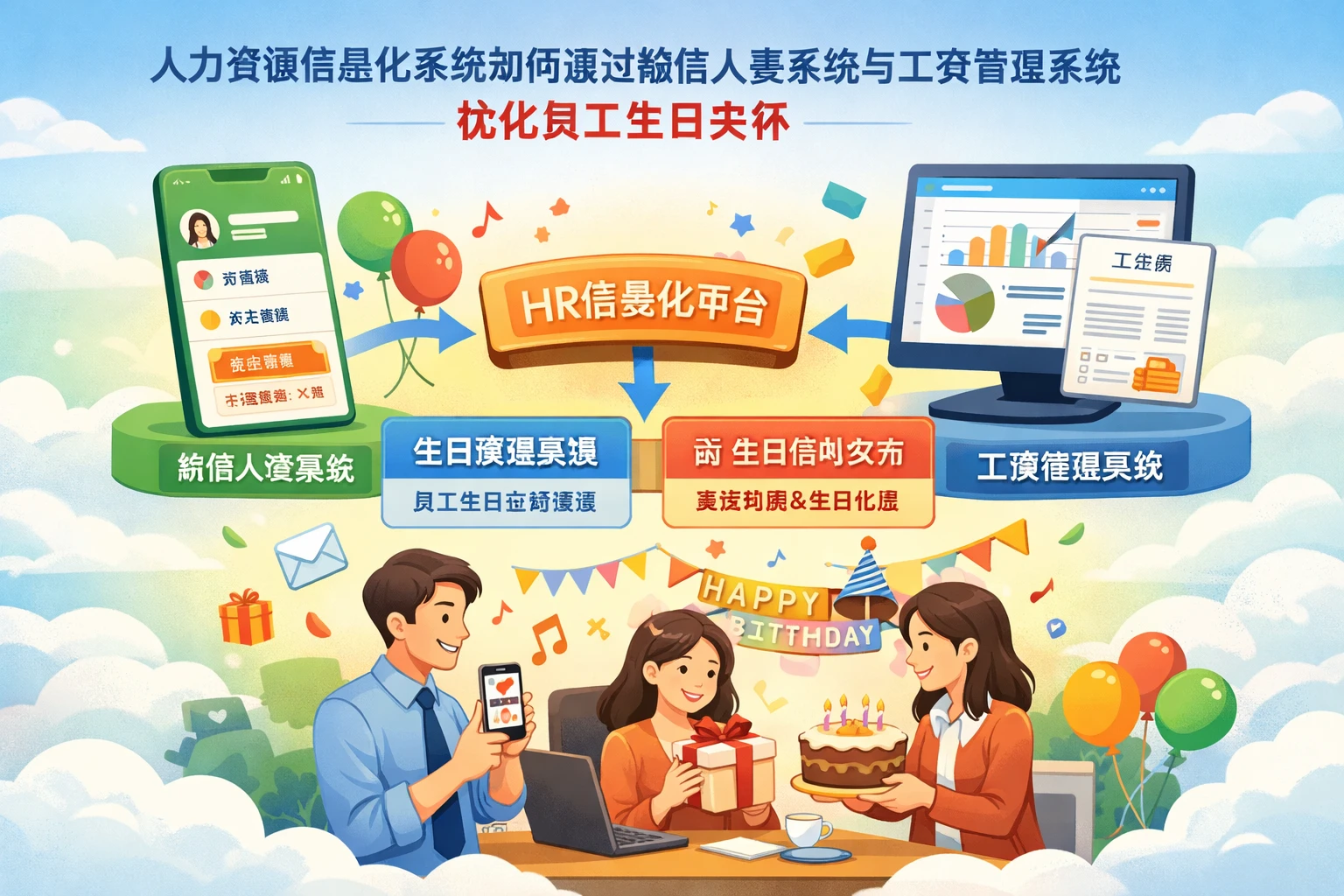 人力资源信息化系统如何通过微信人事系统与工资管理系统优化员工生日关怀