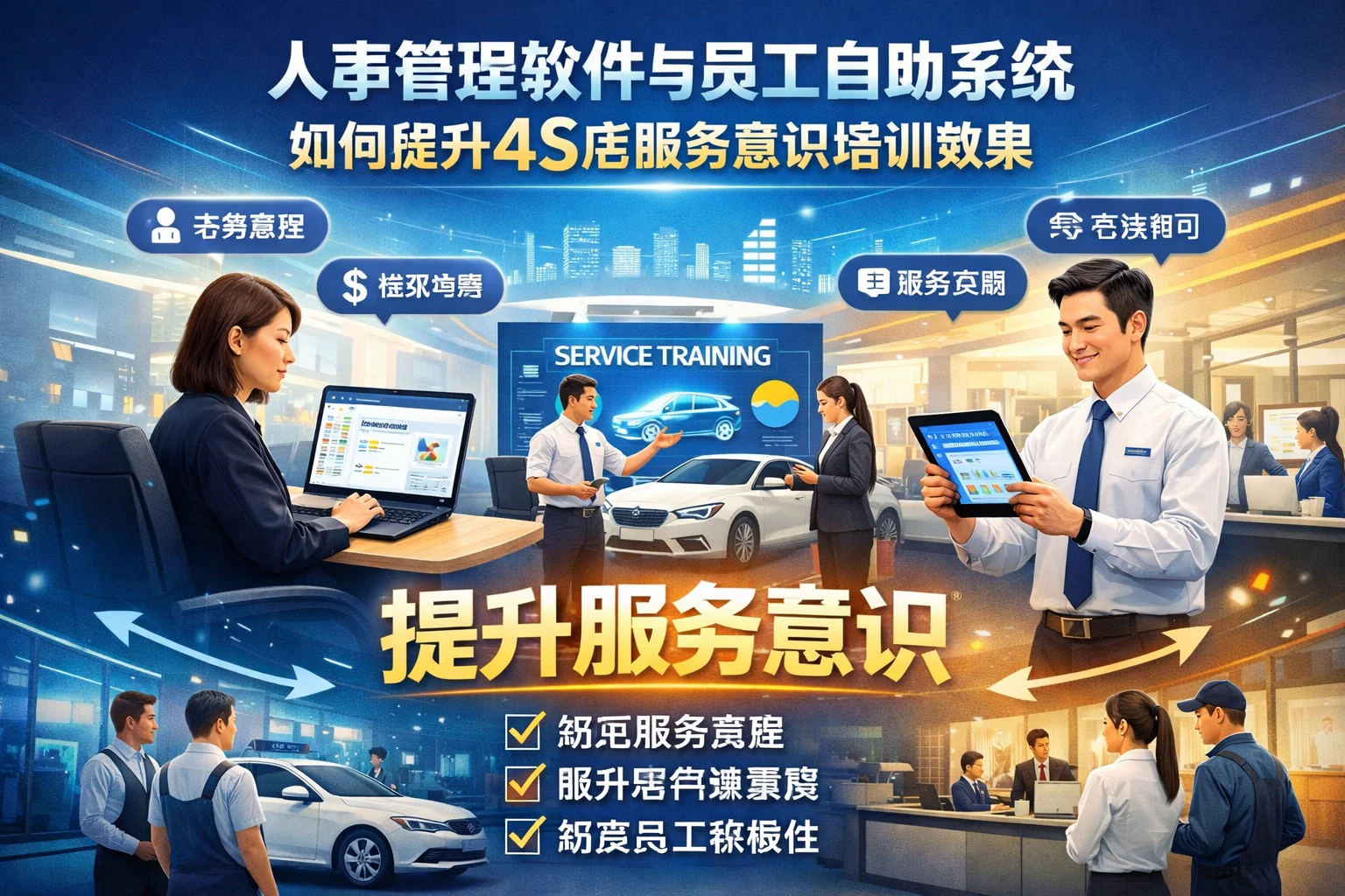 人事管理软件与员工自助系统如何提升4S店服务意识培训效果