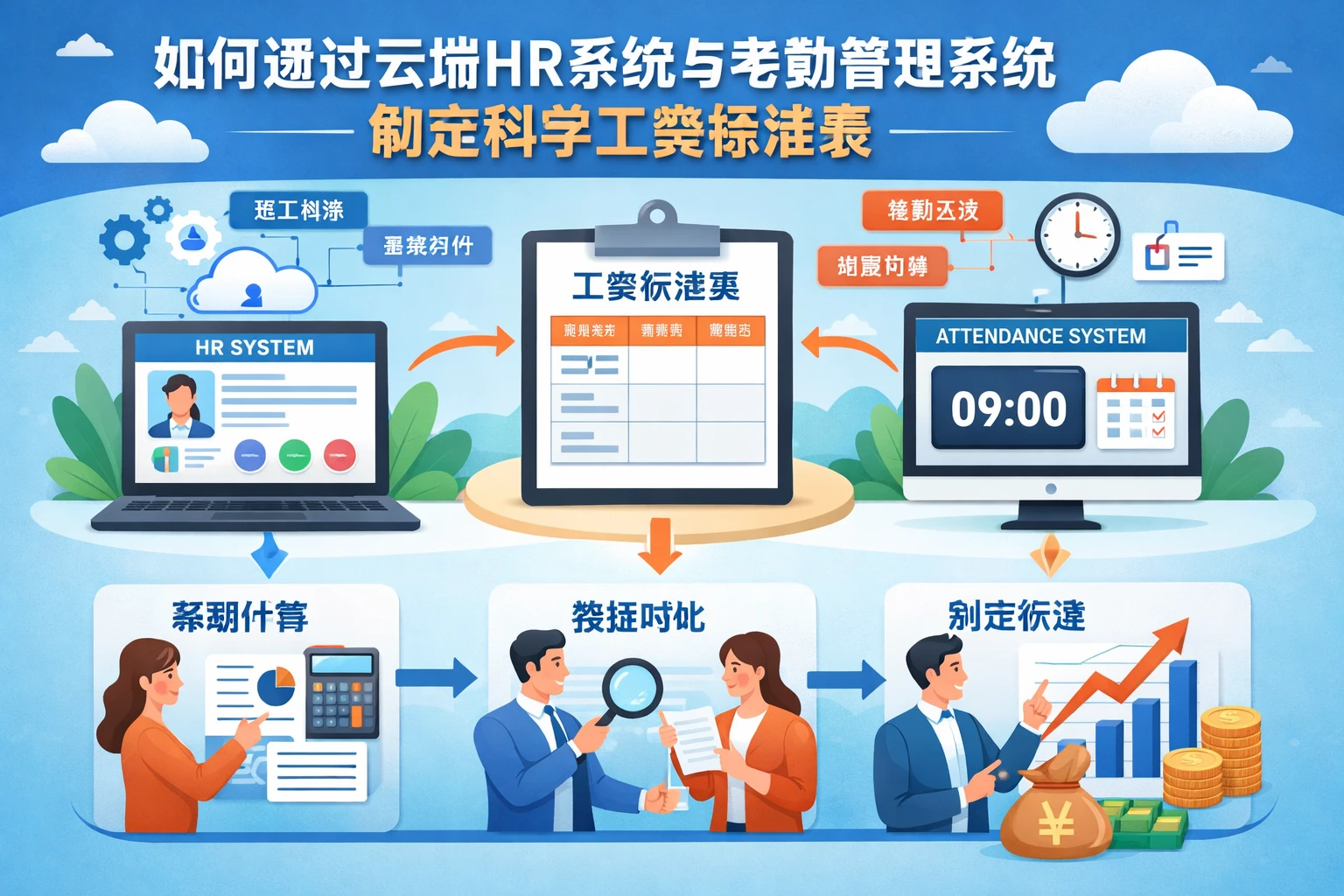 如何通过云端HR系统与考勤管理系统制定科学工资标准表