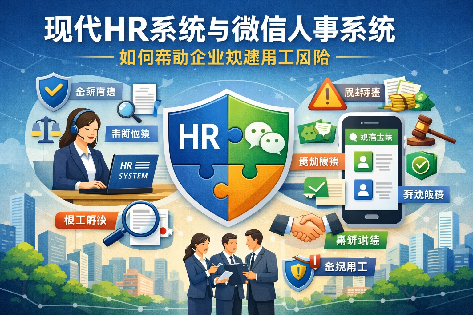 现代HR系统与微信人事系统如何帮助企业规避用工风险