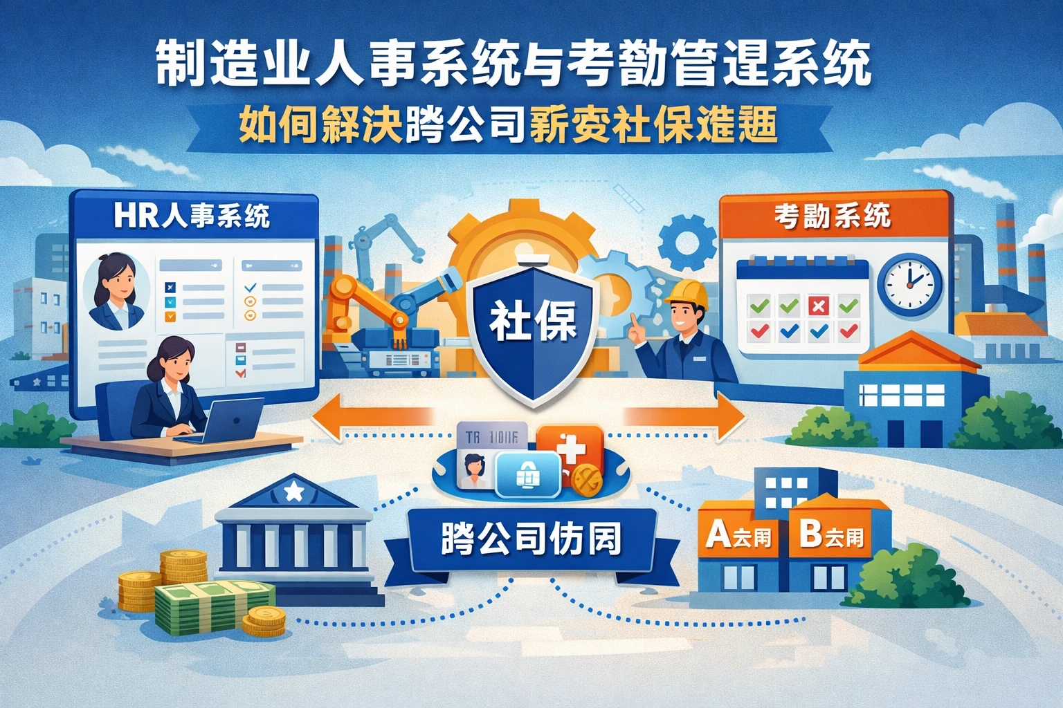 制造业人事系统与考勤管理系统如何解决跨公司薪资社保难题