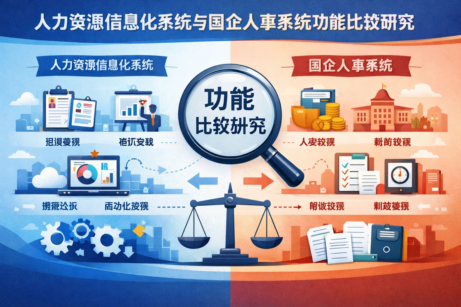 人力资源信息化系统与国企人事系统功能比较研究