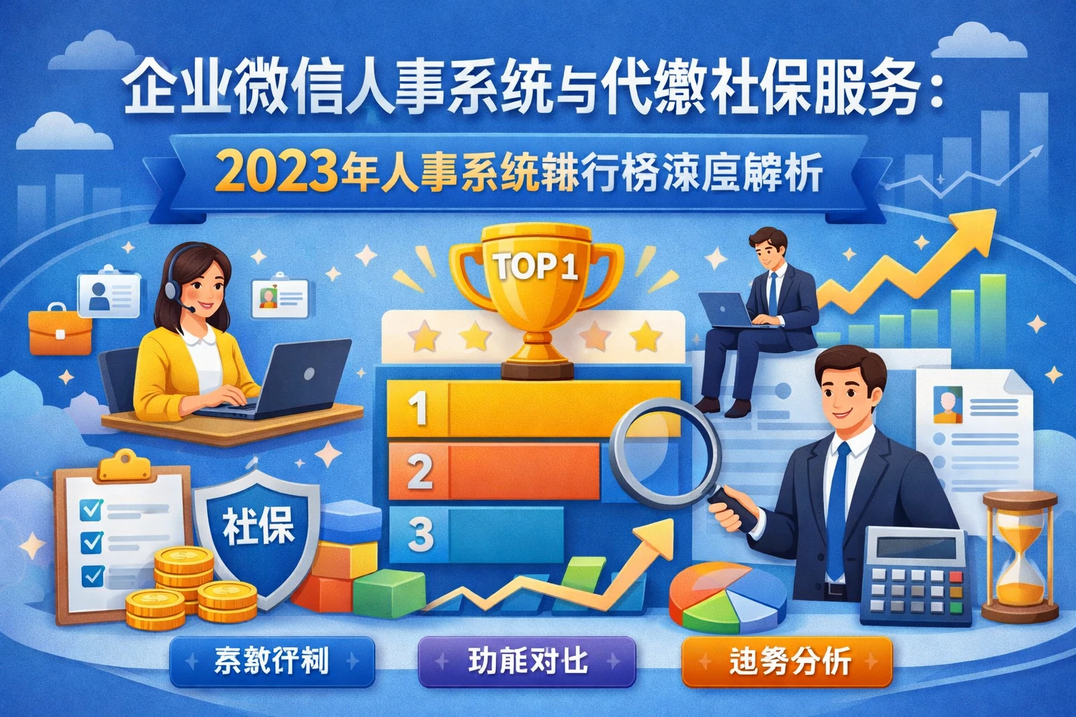 企业微信人事系统与代缴社保服务:2023年人事系统排行榜深度解析