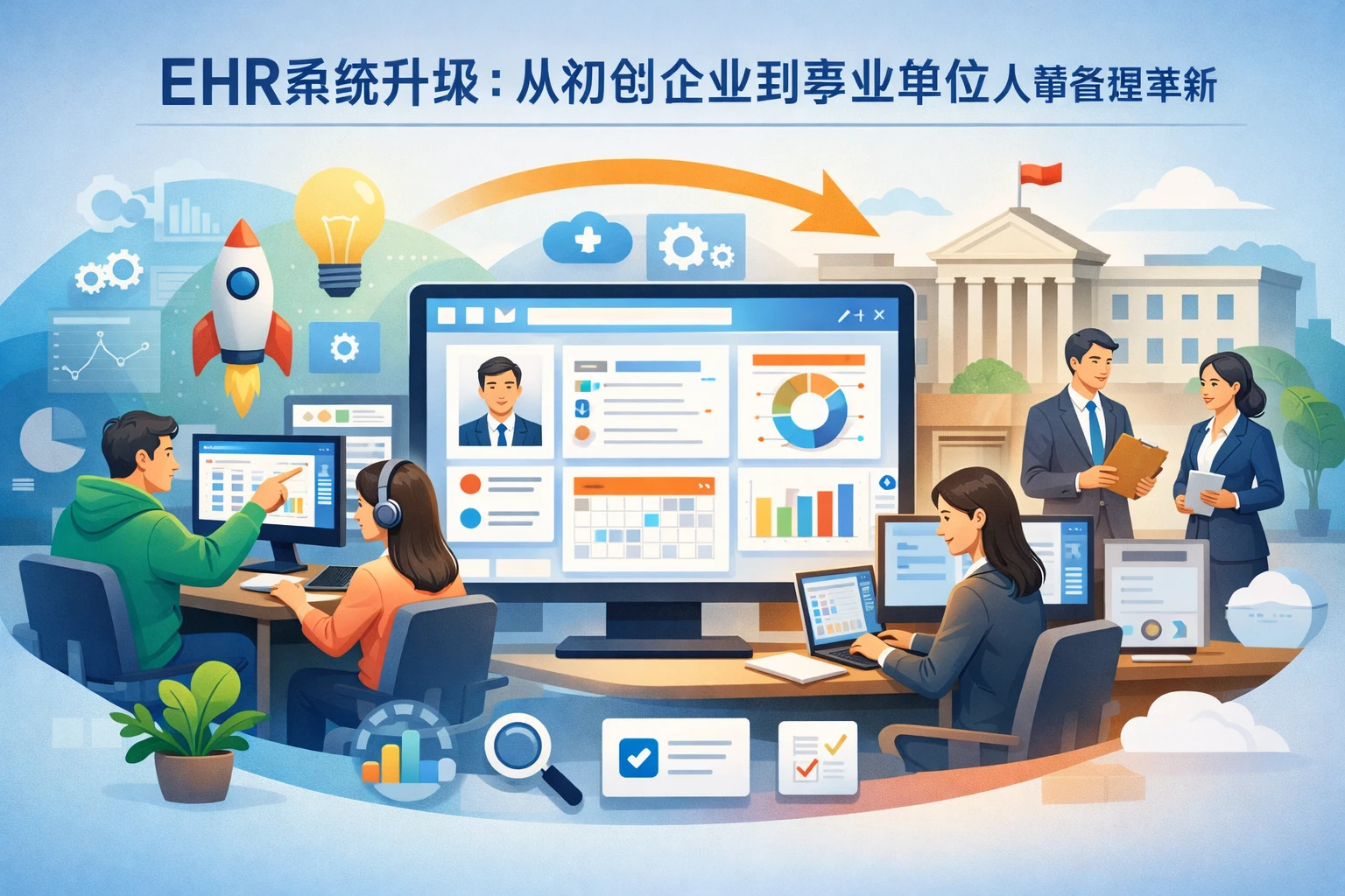 EHR系统升级：从初创企业到事业单位的人事管理革新