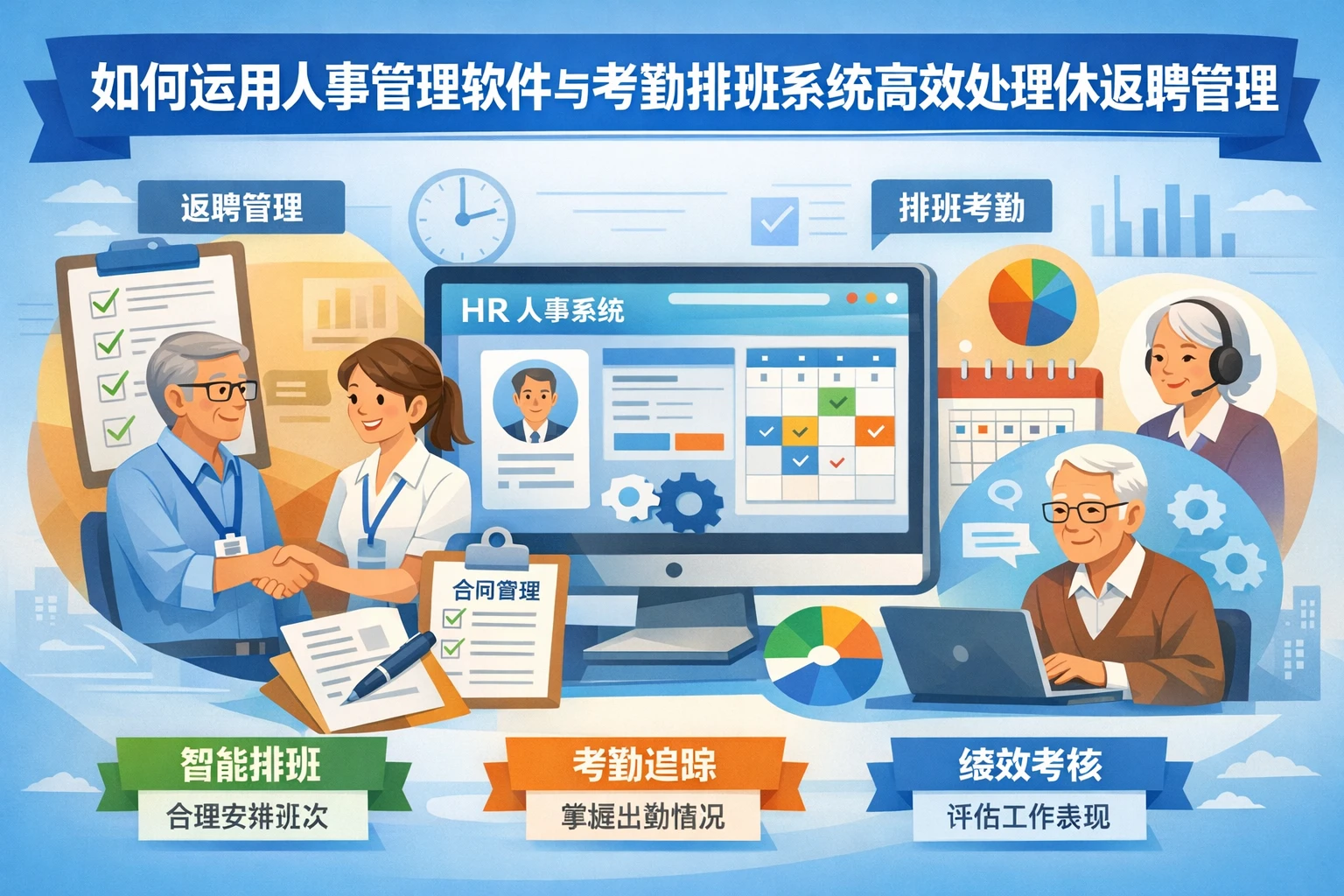 如何运用人事管理软件与考勤排班系统高效处理退休返聘管理