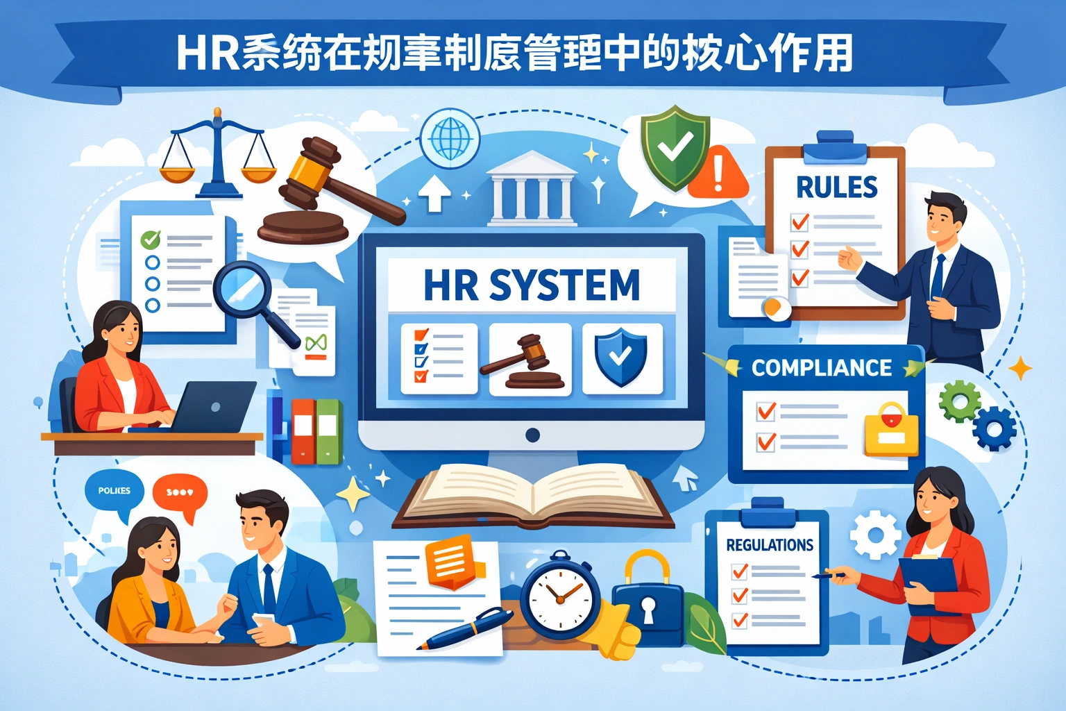 HR系统在规章制度管理中的核心作用