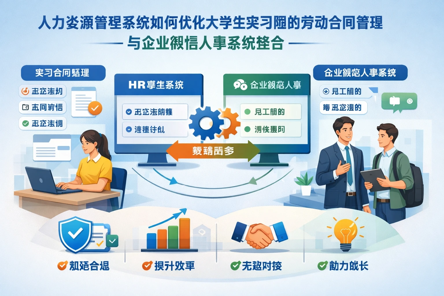 人力资源管理系统如何优化大学生实习期的劳动合同管理与企业微信人事系统整合