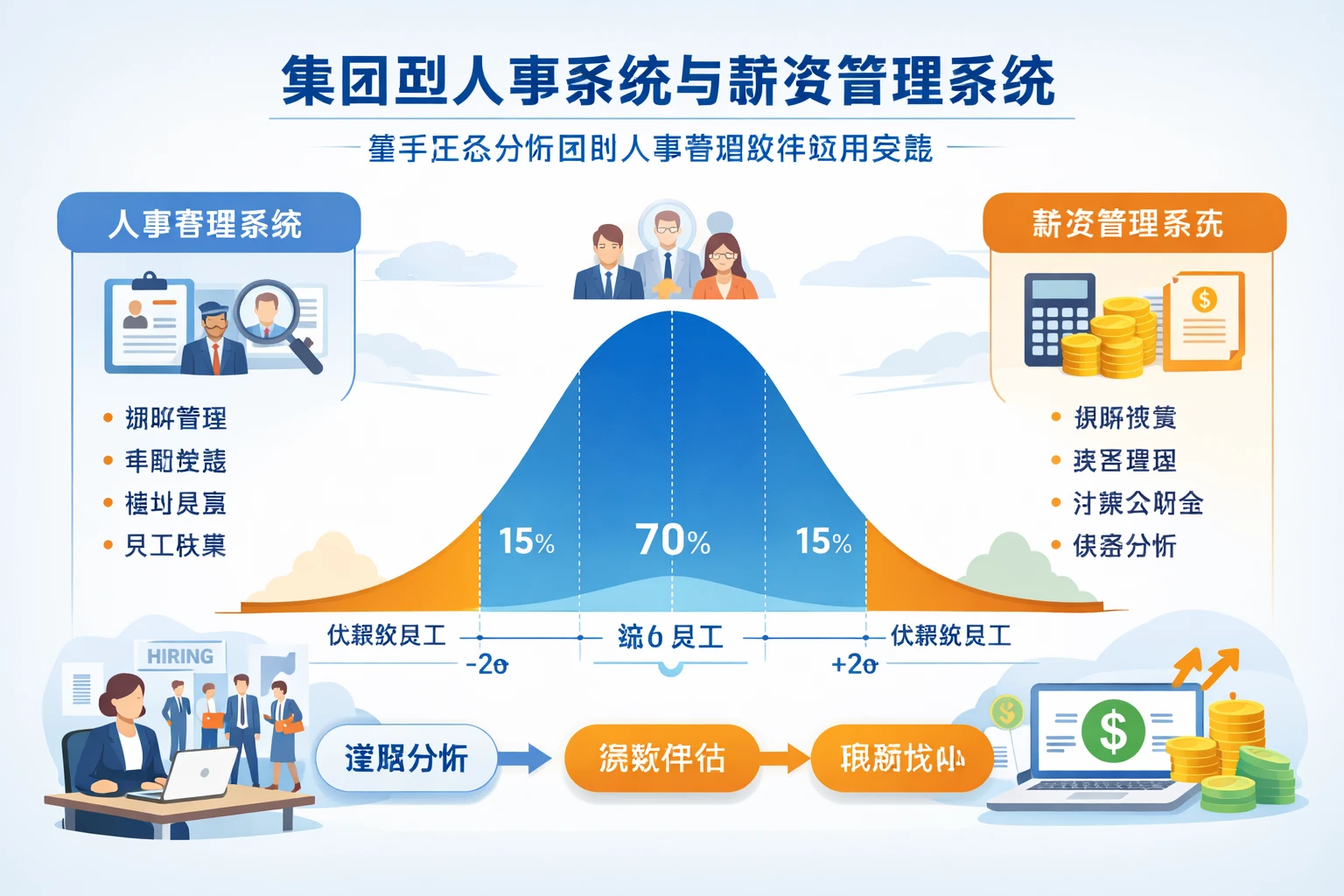 集团型人事系统与薪资管理系统:基于正态分布图的人事管理软件应用实践