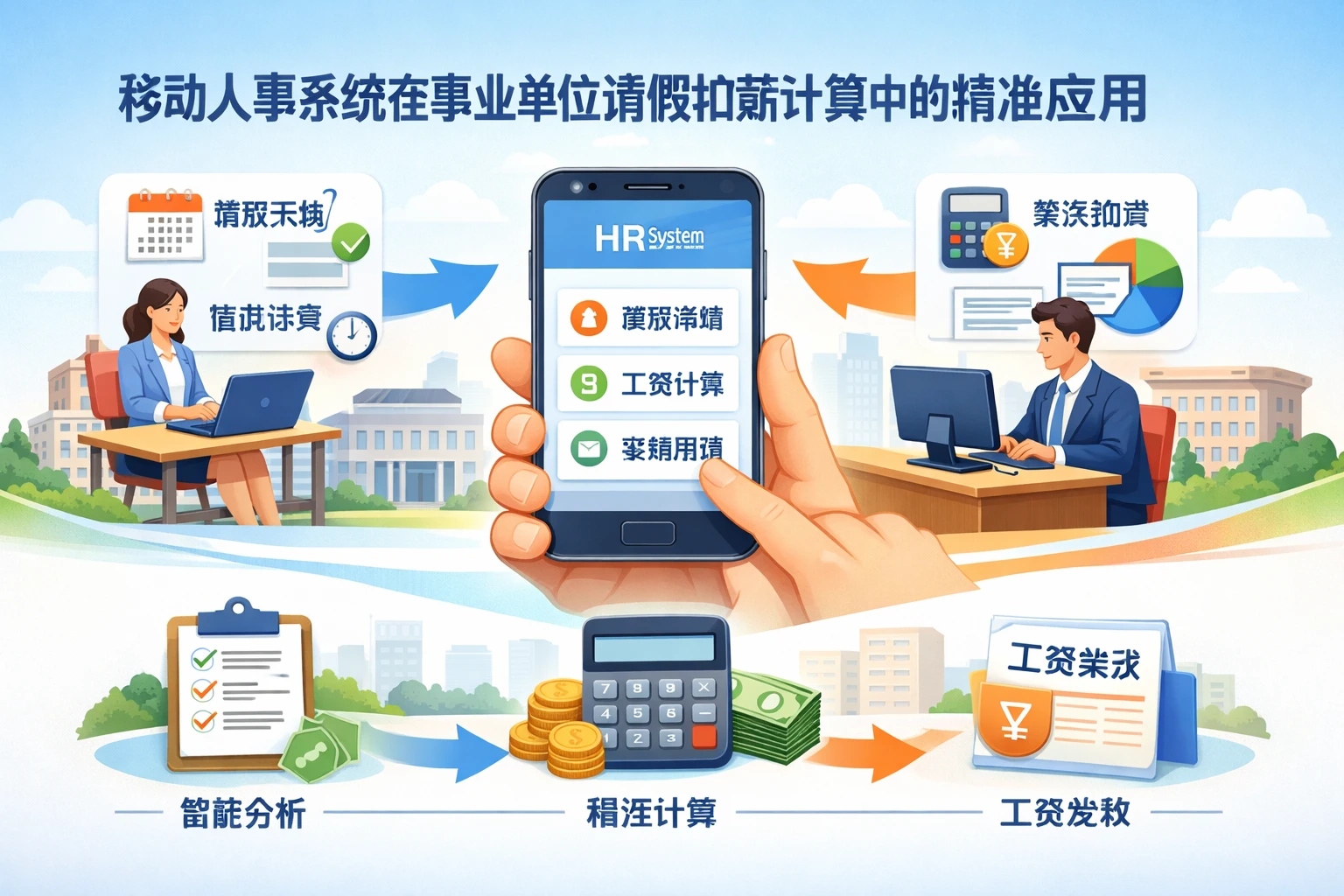 移动人事系统在事业单位请假扣薪计算中的精准应用