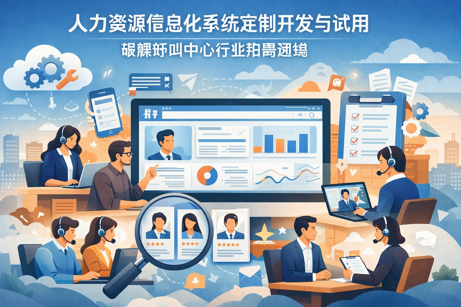 人力资源信息化系统定制开发与试用:破解呼叫中心行业招聘困境