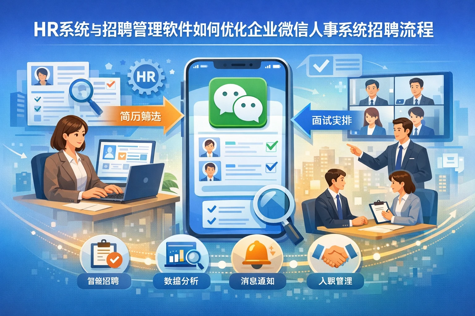 HR系统与招聘管理软件如何优化企业微信人事系统招聘流程
