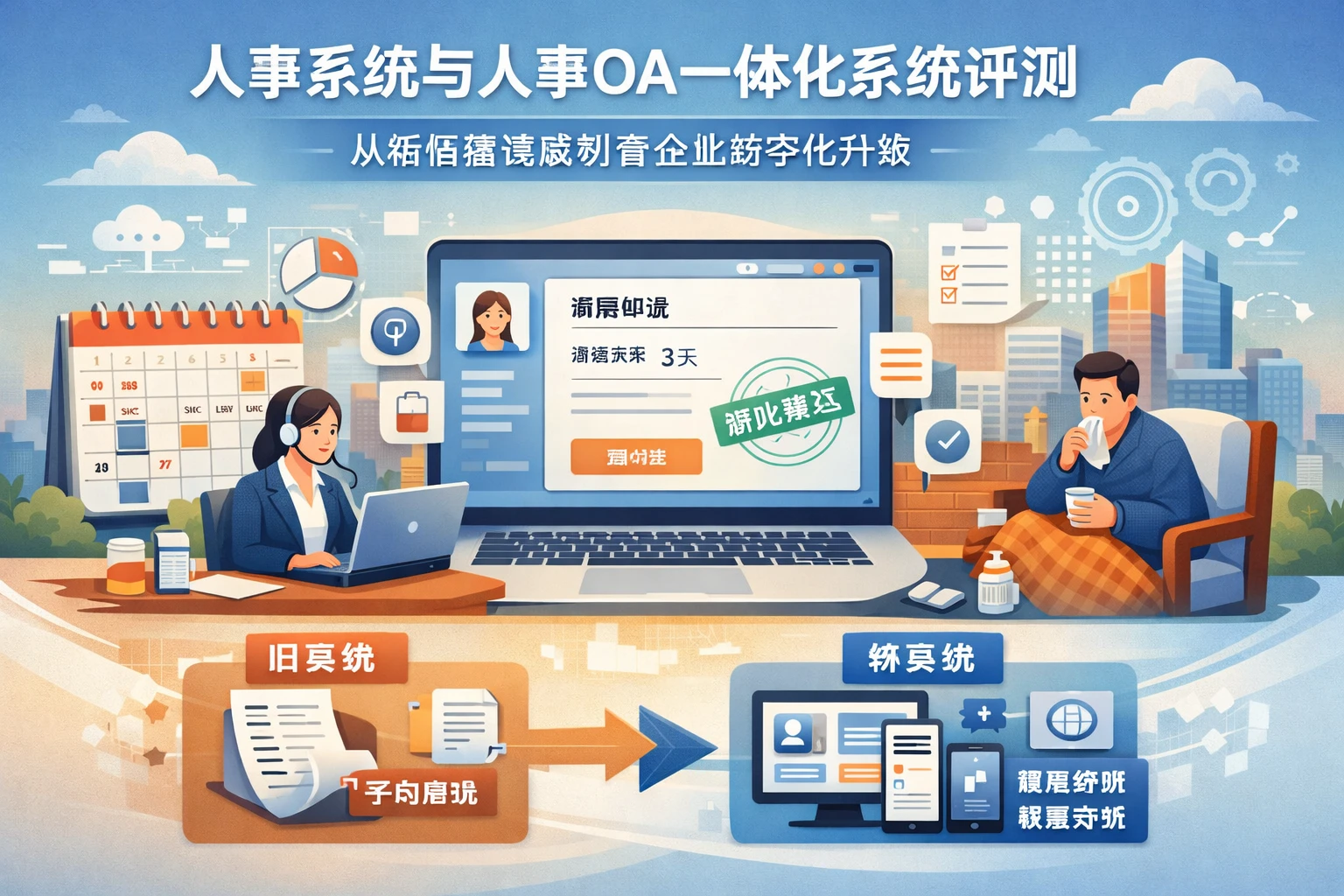 人事系统与人事OA一体化系统评测：从病假管理案例看企业数字化升级
