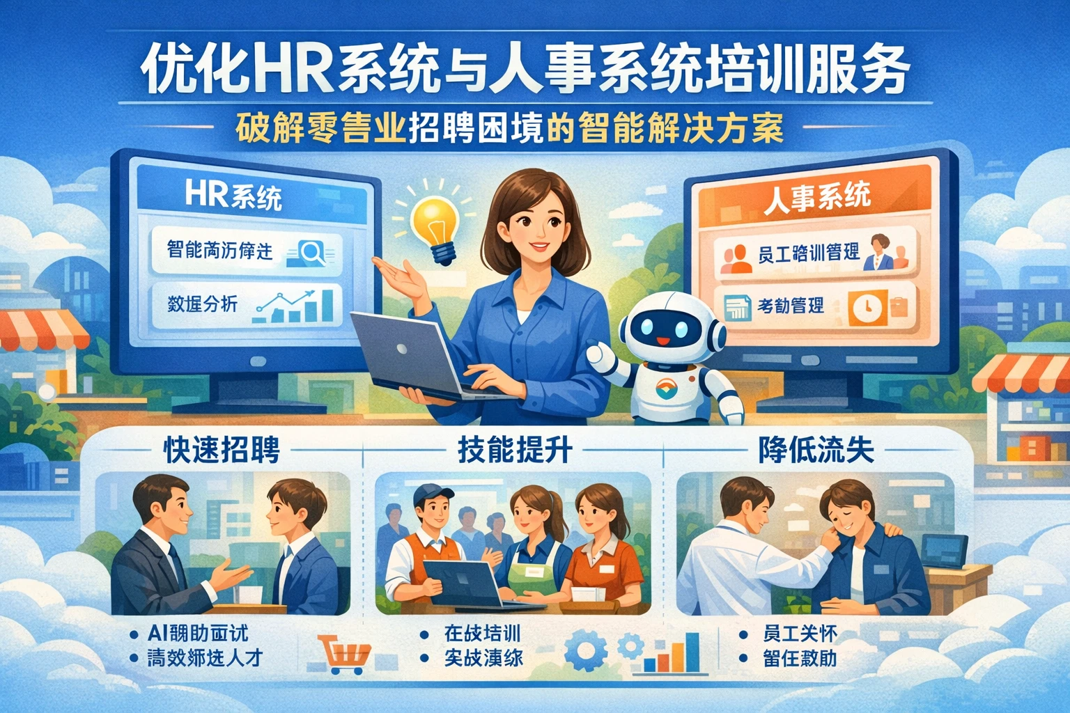 优化HR系统与人事系统培训服务：破解零售业招聘困境的智能解决方案