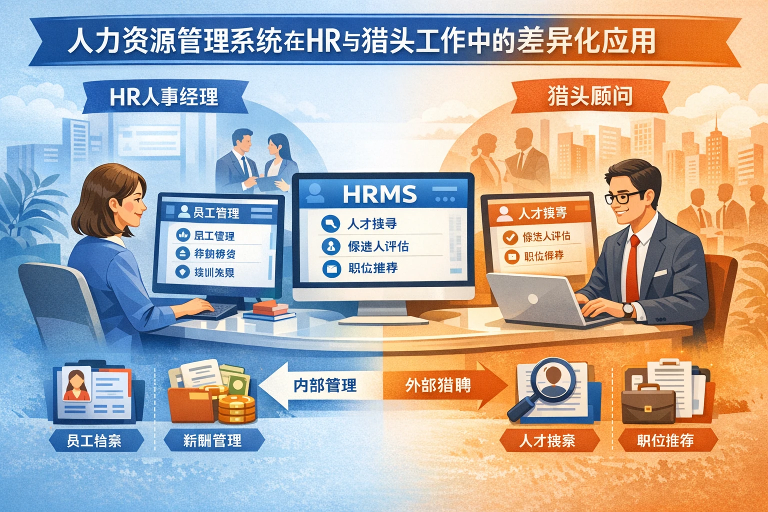 人力资源管理系统在HR与猎头工作中的差异化应用