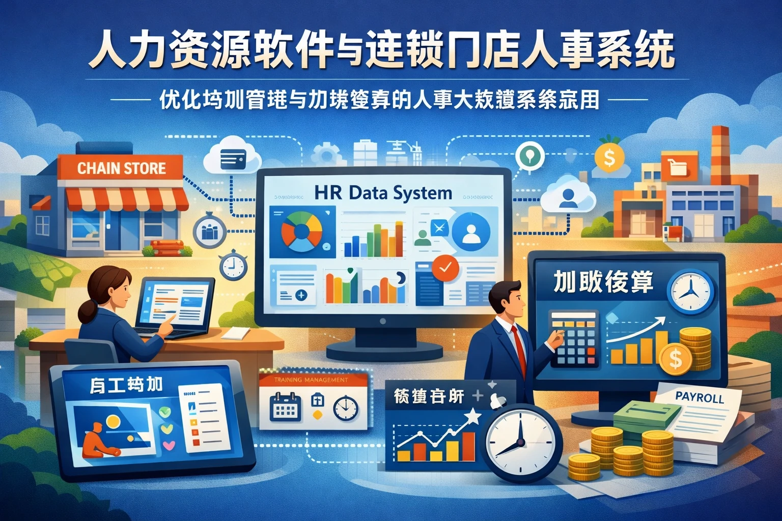 人力资源软件与连锁门店人事系统：优化培训管理与加班核算的人事大数据系统应用