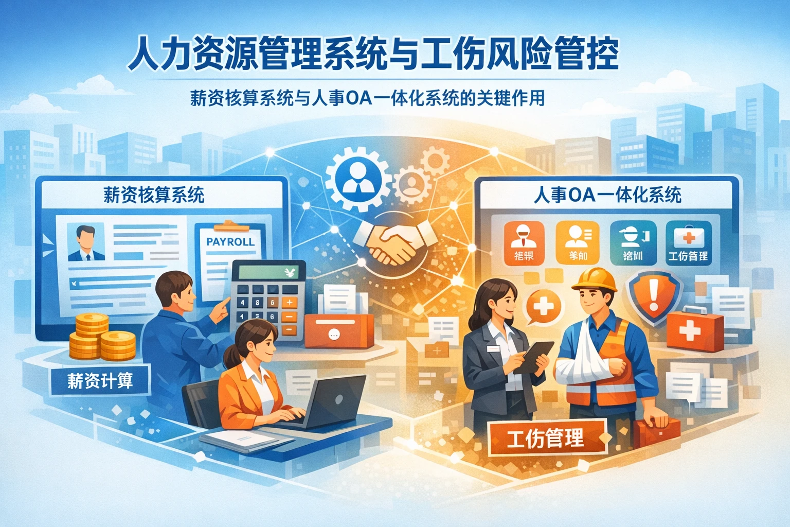 人力资源管理系统与工伤风险管控：薪资核算系统与人事OA一体化系统的关键作用
