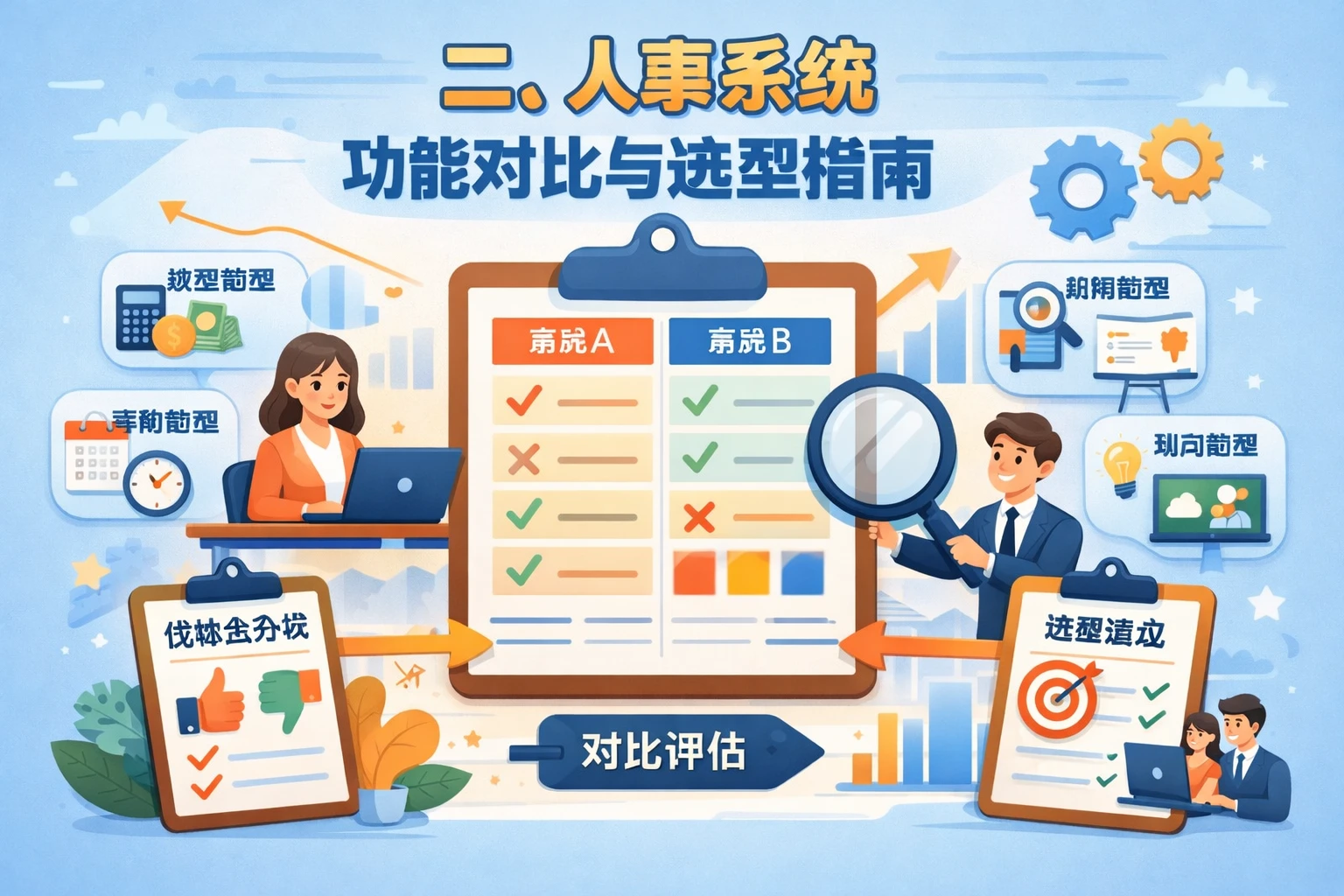 二、人事系统功能对比与选型指南