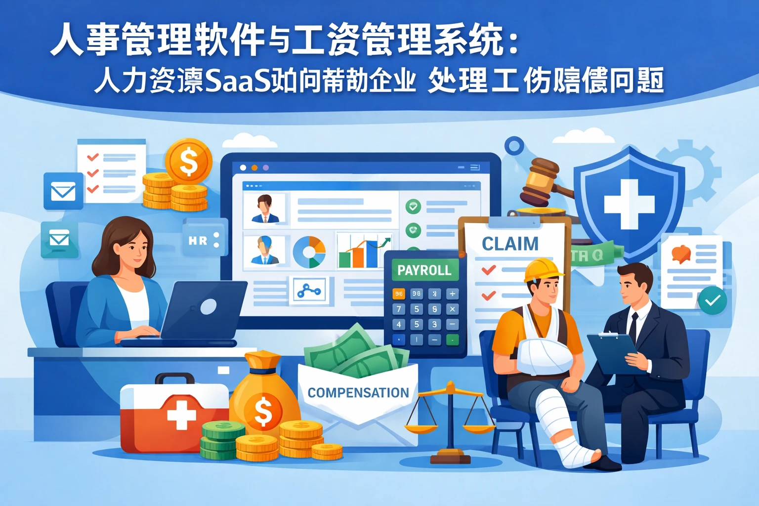 人事管理软件与工资管理系统：人力资源SaaS如何帮助企业处理工伤赔偿问题