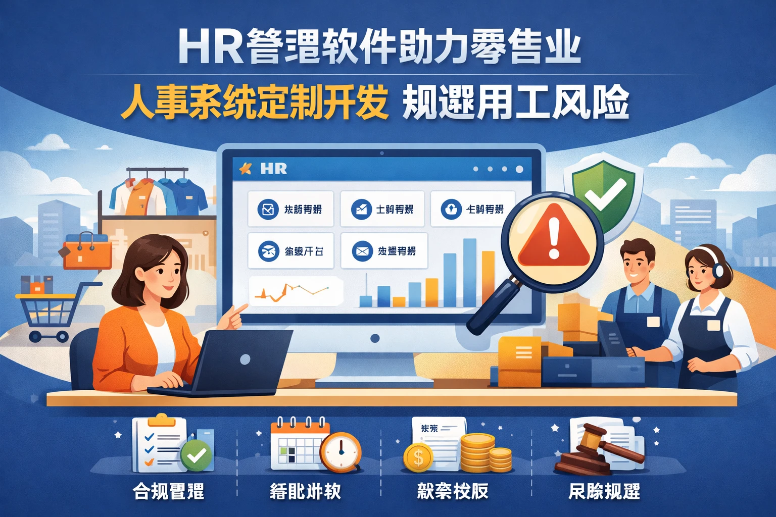 HR管理软件助力零售业人事系统定制开发，规避用工风险