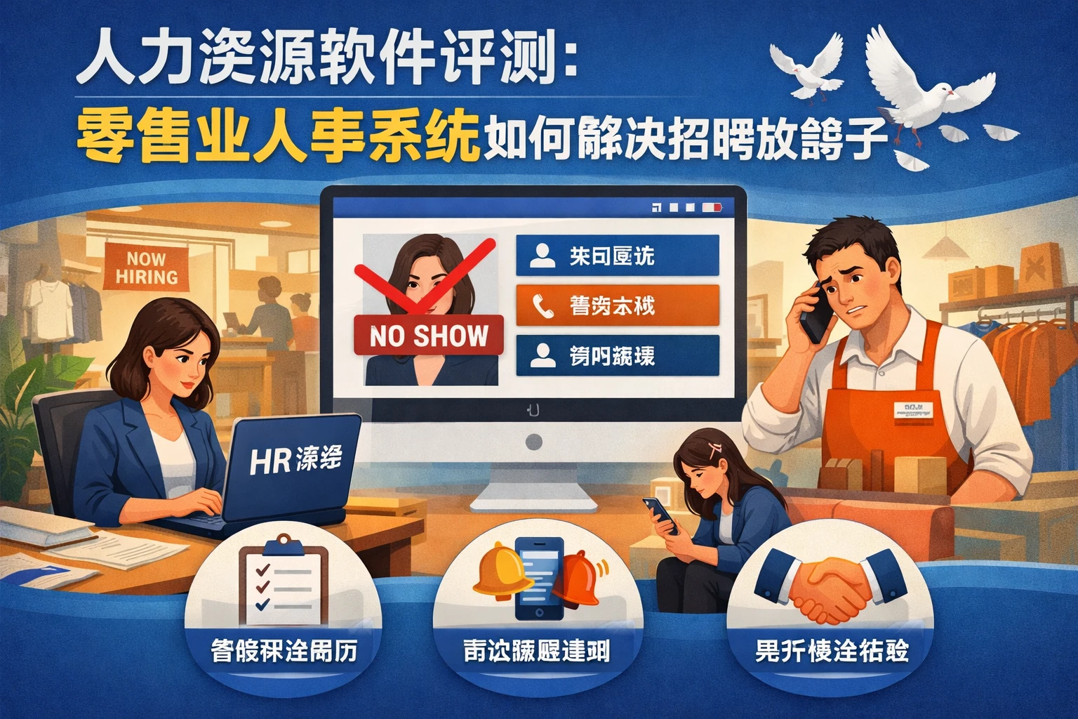 人力资源软件评测：零售业人事系统如何解决招聘放鸽子难题