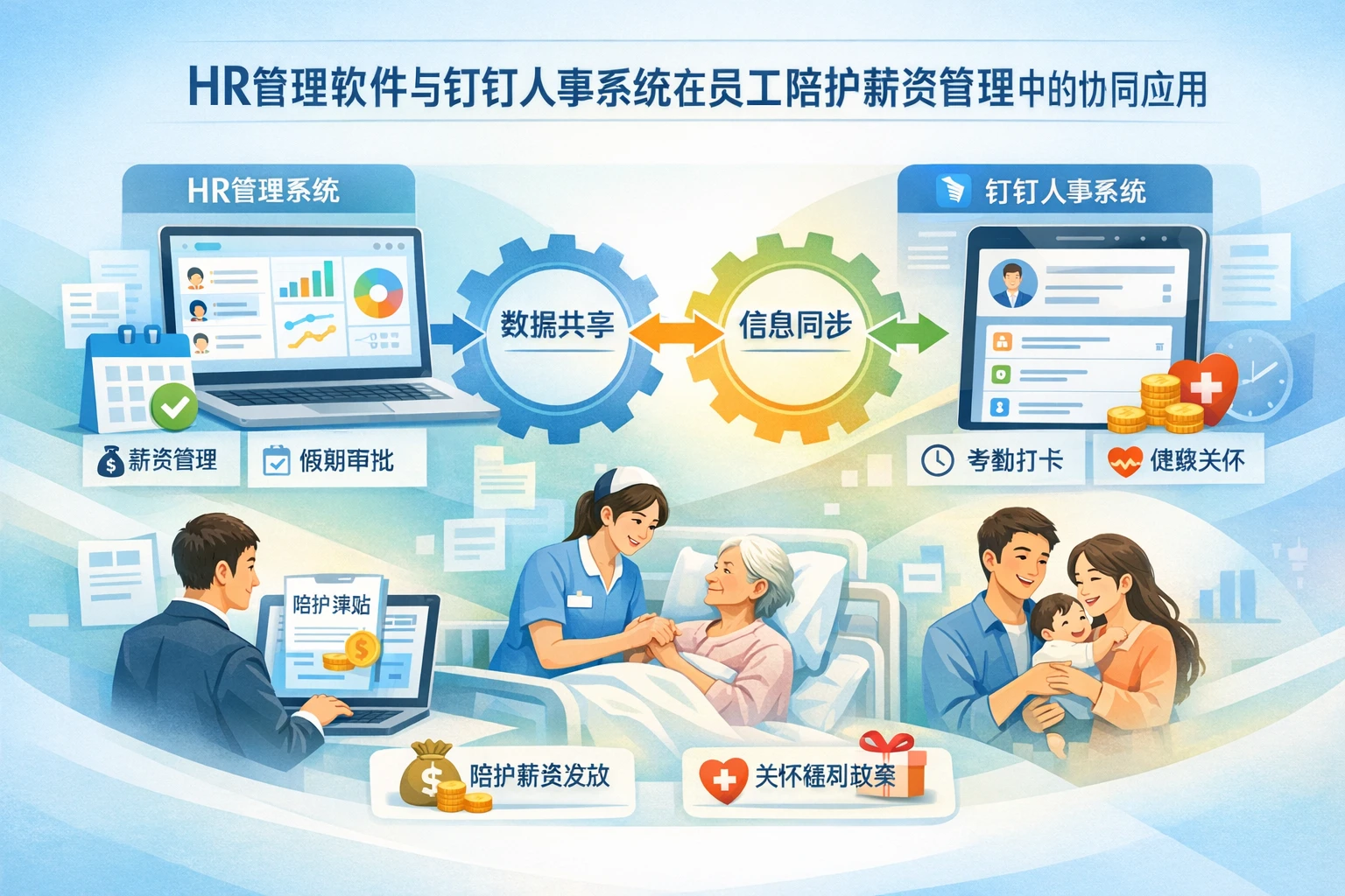 HR管理软件与钉钉人事系统在员工陪护薪资管理中的协同应用