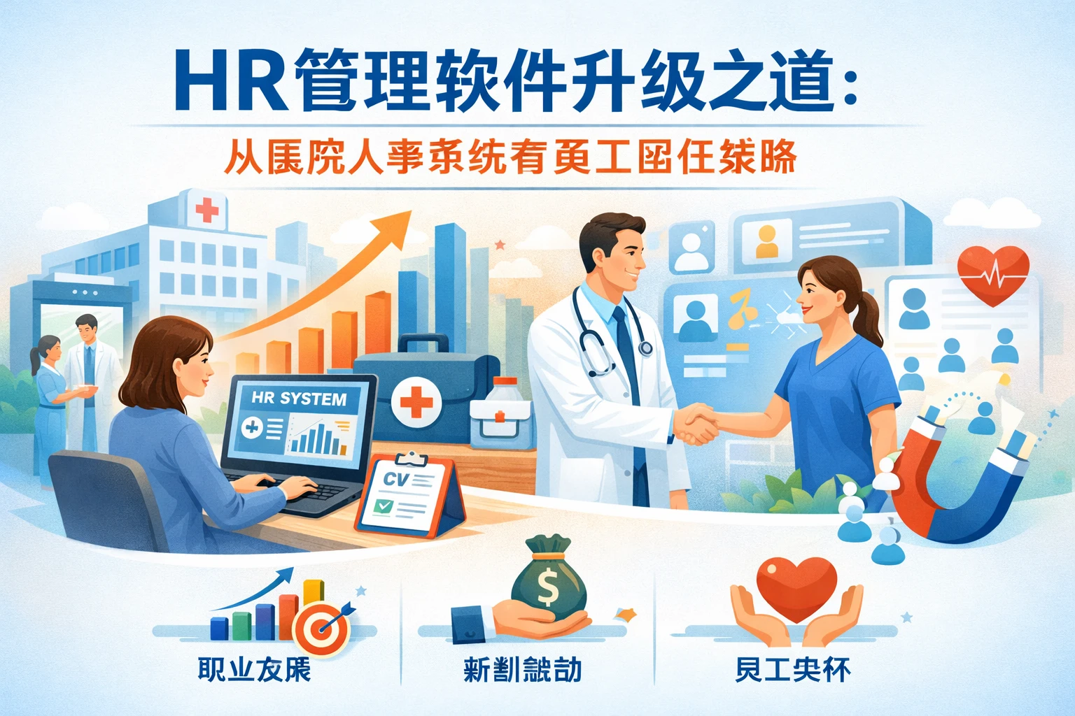 HR管理软件升级之道:从医院人事系统看员工留任策略