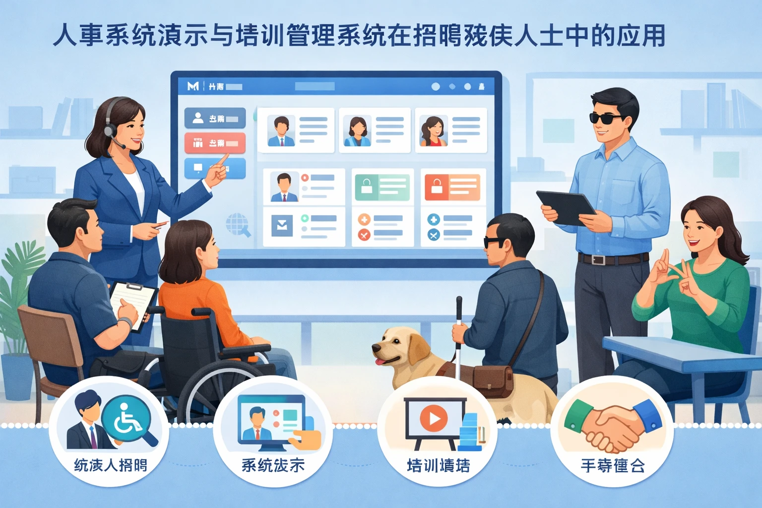 人力资源系统中的人事系统演示与培训管理系统在招聘残疾人士中的应用