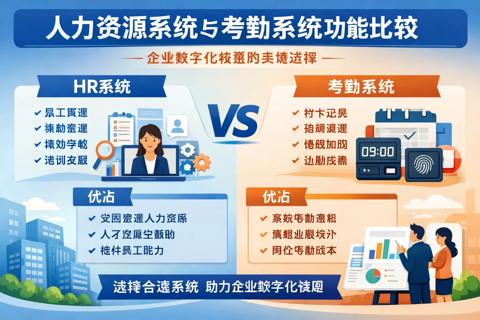 人力资源系统与考勤系统功能比较：企业数字化转型的关键选择
