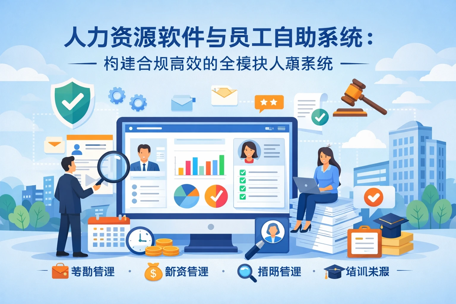 人力资源软件与员工自助系统：构建合规高效的全模块人事系统