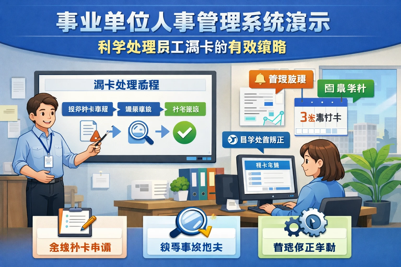 事业单位人事管理系统演示:科学处理员工漏卡的有效策略
